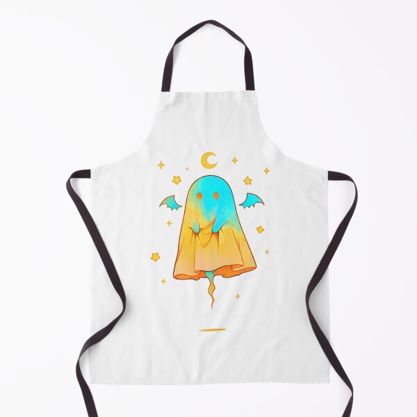 Item preview, yellow and turquoise ghost designed and sold by BAXEL.