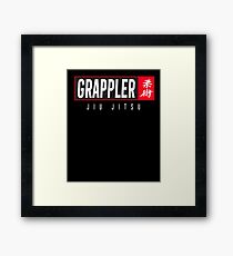 Jiu Jitsu Black Belt Grappler Light Gift Martial Arts BJJ Framed Print