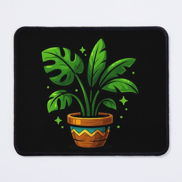 Item preview, Monstera Plant in Decorated Pot – Indoor Plant Design designed and sold by Ahau Designs.