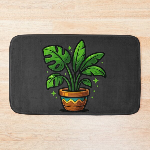 Item preview, Monstera Plant in Decorated Pot – Indoor Plant Design designed and sold by Ahau Designs.