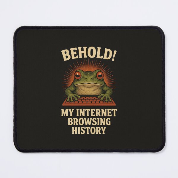 Item preview, Behold My Internet Browsing History – Cursed Frog Meme Sticker designed and sold by artfortheartist.