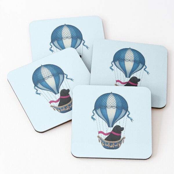 Item preview, Newfoundland Dogs riding Hot Air Balloons designed and sold by Christine Mullis.