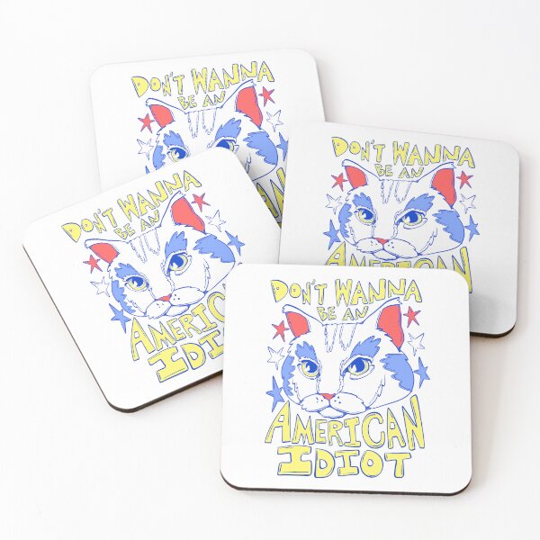 Item preview, DON’T WANNA BE AN AMERICAN IDIOT - USA PUNK ROCK CAT designed and sold by crestfallenmermaid.