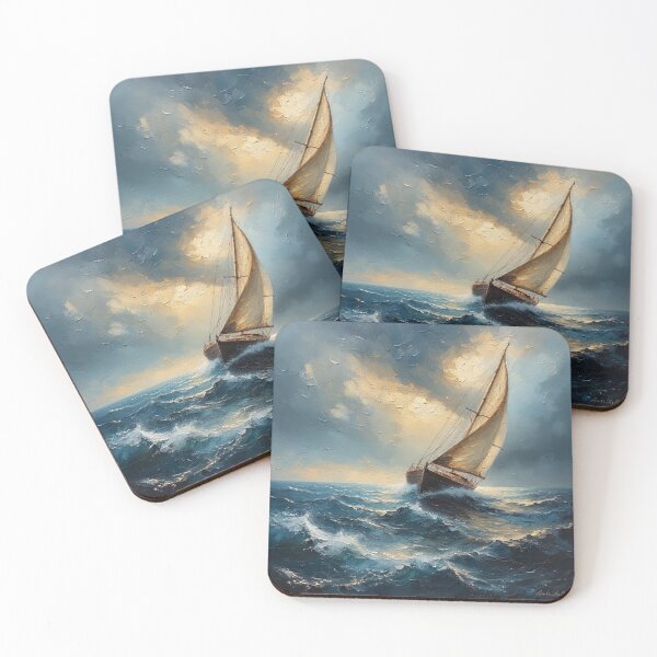 Item preview, A boat in the storm designed and sold by Ink And Inspire.