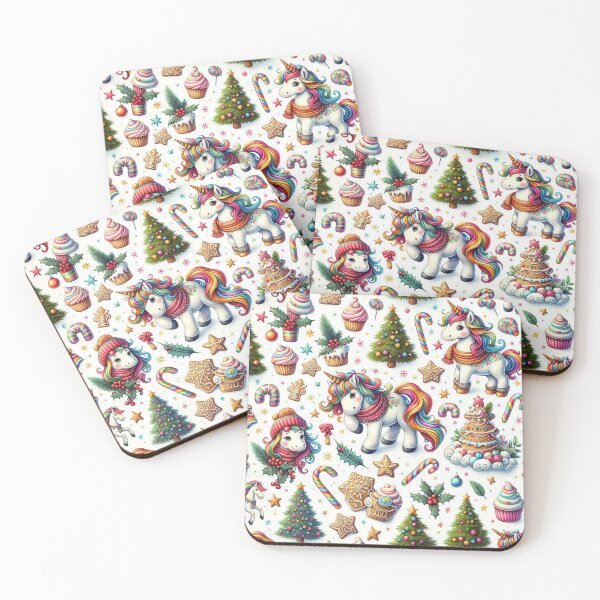 Item preview, Holiday Unicorn Pattern designed and sold by purplesensation.