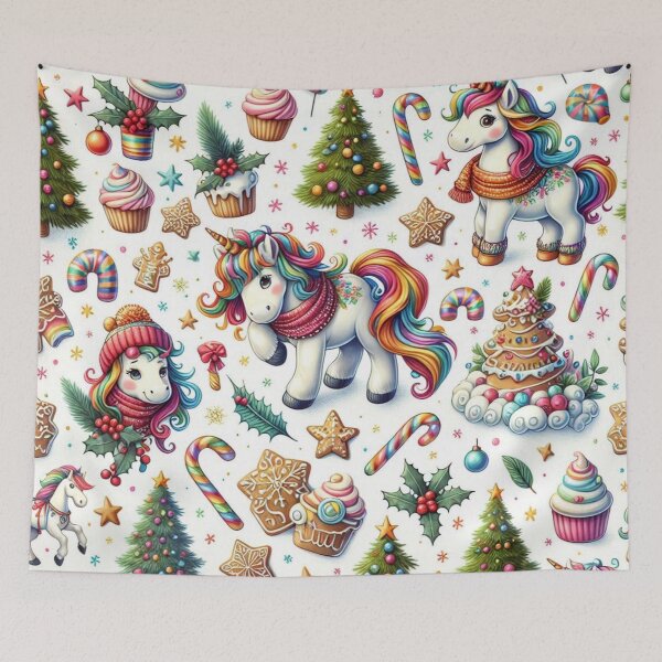Item preview, Holiday Unicorn Pattern designed and sold by purplesensation.