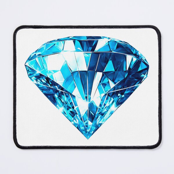 Item preview, Brilliant Blue Faceted Diamond Gemstone designed and sold by LanaGustavsson.
