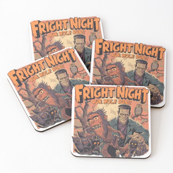 Item preview, Fright Night Horror Poster – Retro Werewolf and Monster Halloween Art designed and sold by sherifshaaban.