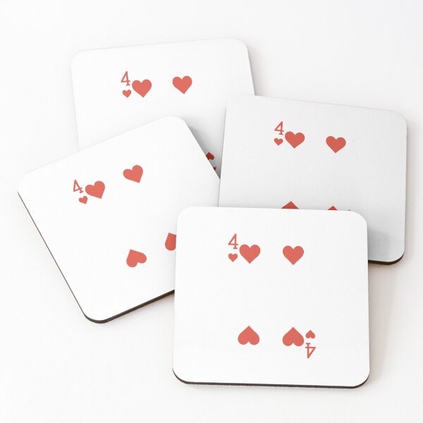 Item preview, Deck of Cards - Four of Hearts designed and sold by goal-getter.