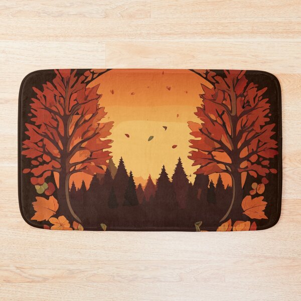 Item preview, Autumn Forest Sunset Wreath Pumpkins & Fall Leaves | Cozy Harvest Aesthetic designed and sold by Project X Design.