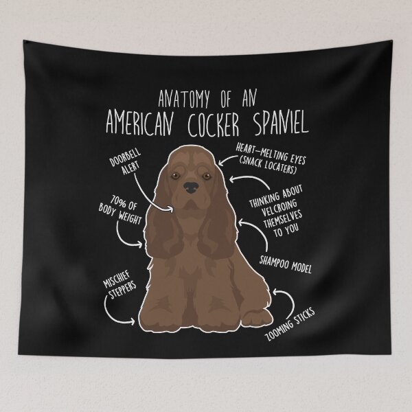 Item preview, Brown American Cocker Spaniel Dog Anatomy designed and sold by Clara Hollins.