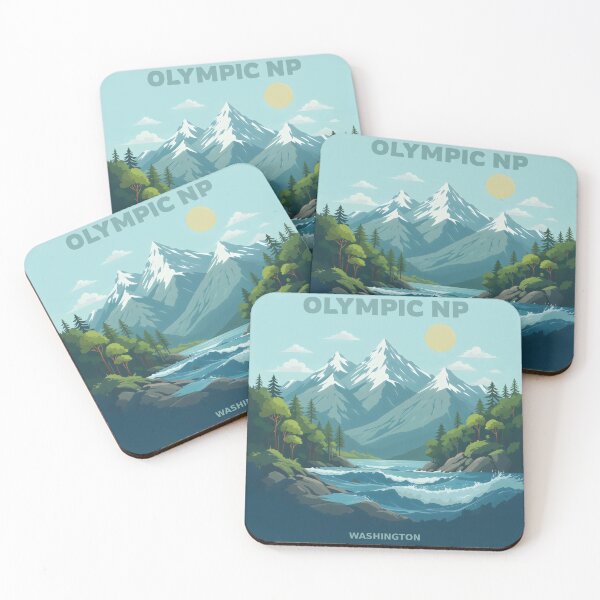 Item preview, Olympic National Park Washington Sticker Design designed and sold by wildexperience.