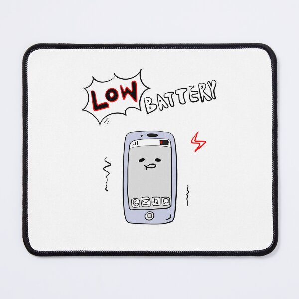 Item preview, Low Battery – Hand-drawn Phone Doodle designed and sold by mintmono-studio.