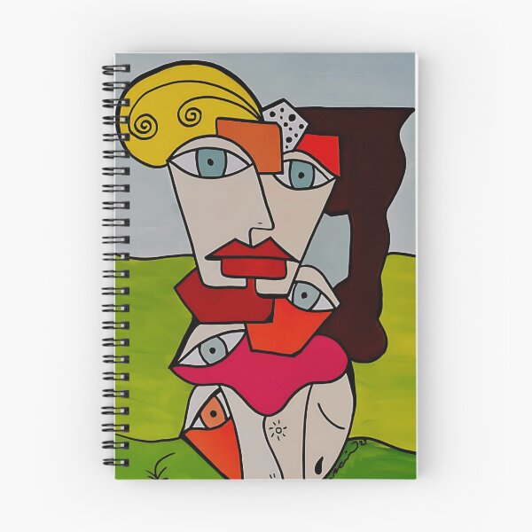 Item preview, Geometric Cubist Couple with Multiple Eyes designed and sold by Eleenanovac.