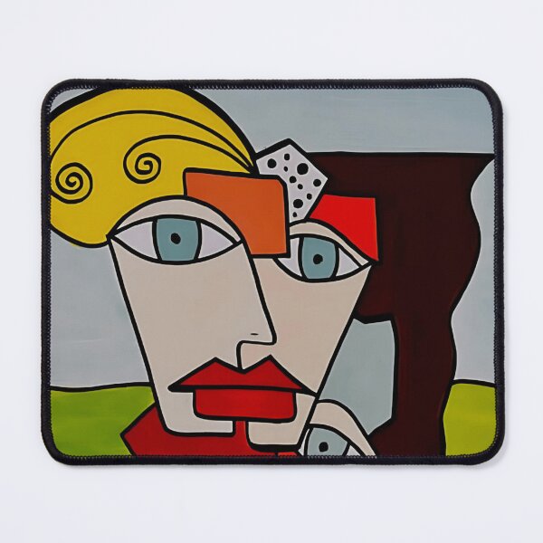 Item preview, Geometric Cubist Couple with Multiple Eyes designed and sold by Eleenanovac.