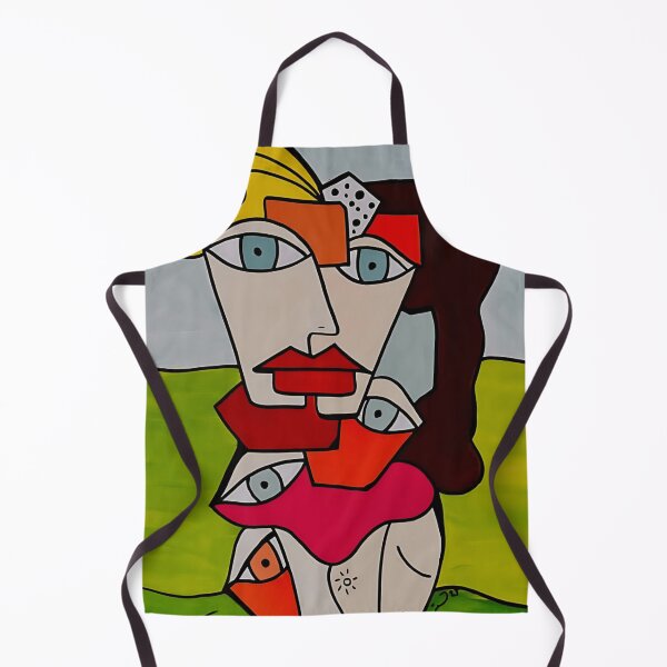 Item preview, Geometric Cubist Couple with Multiple Eyes designed and sold by Eleenanovac.