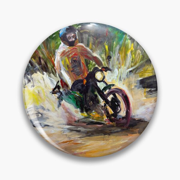 Item preview, Singletrack Splash – Mountain Biker Painting 1994 designed and sold by donwillisjrart.