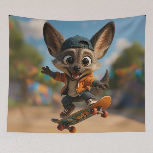 Item preview, Skater Bat-Eared Fox designed and sold by Sillytoe.