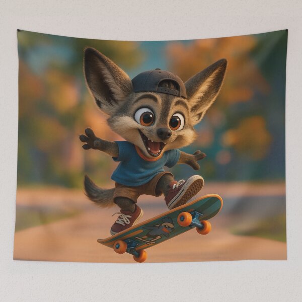 Item preview, Skater Bat-Eared Fox designed and sold by Sillytoe.