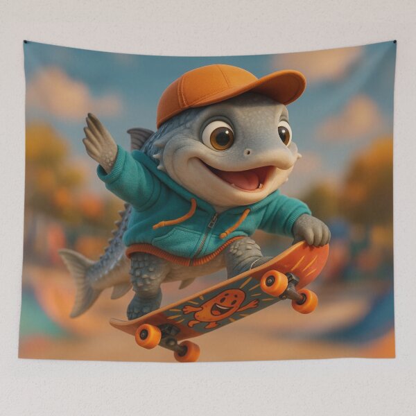 Item preview, Skater Beluga Sturgeon Fish designed and sold by Sillytoe.