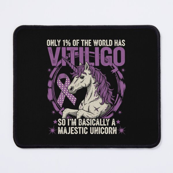 Item preview, Vitiligo Awareness Unicorn Majestic Purple Ribbon Design designed and sold by EidosEmporiium.