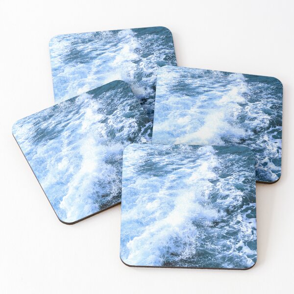 Item preview, Blue Ocean Waves Minimalist Illustration designed and sold by The2TowPax.