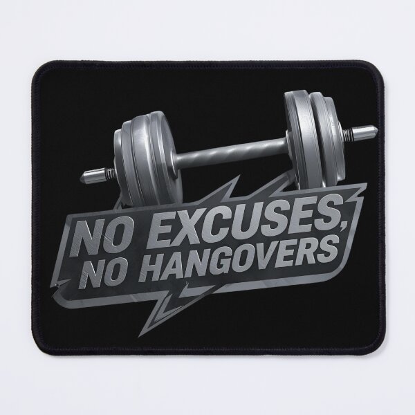 Item preview, No Excuses No Hangovers Gifts For Fitness Fans designed and sold by EggertoneArt.