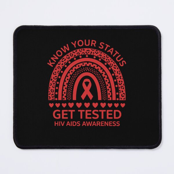 Item preview, Know Your Status Get Tested HIV AIDS Awareness Rainbow Design designed and sold by EidosEmporiium.