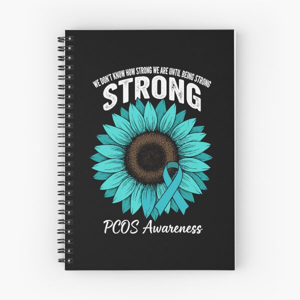 Item preview, Strong Sunflower with Teal Ribbon for PCOS Awareness Design designed and sold by EidosEmporiium.