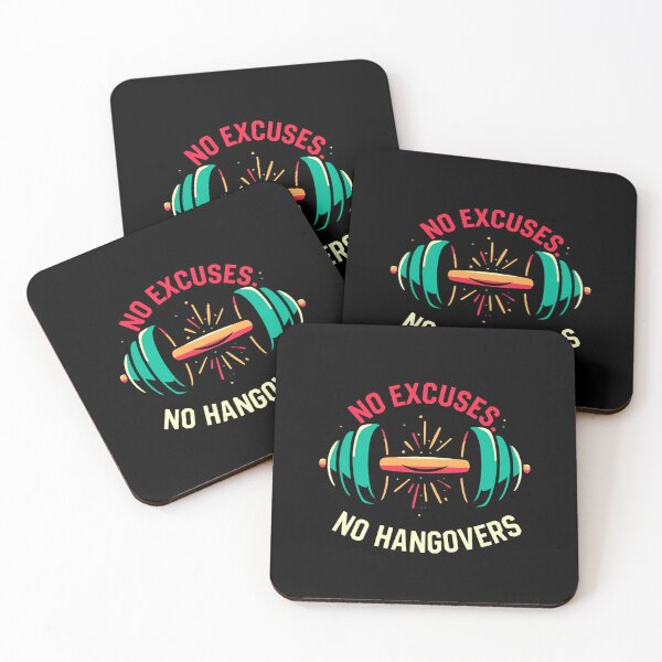 Item preview, No Excuses No Hangovers Gifts For Gym Fans designed and sold by EggertoneArt.