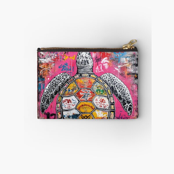 Item preview, Streetwise Sea Turtle - Dynamic Wildlife Portrait with Colorful Symbols and Energy designed and sold by OlfactoART Studio.