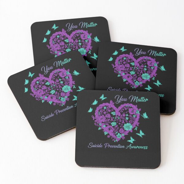 Item preview, Purple Floral Heart You Matter Suicide Prevention Awareness designed and sold by EidosEmporiium.