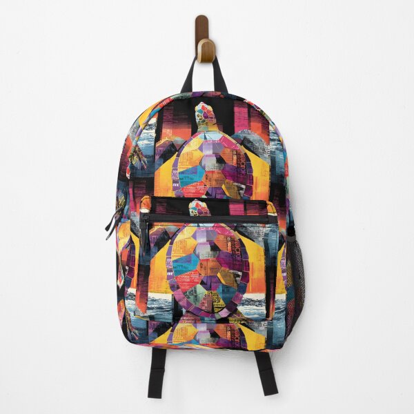 Item preview, Protect the Ocean's Guardian - Dynamic Turtle Design with Colorful Collage and Movement designed and sold by OlfactoART Studio.