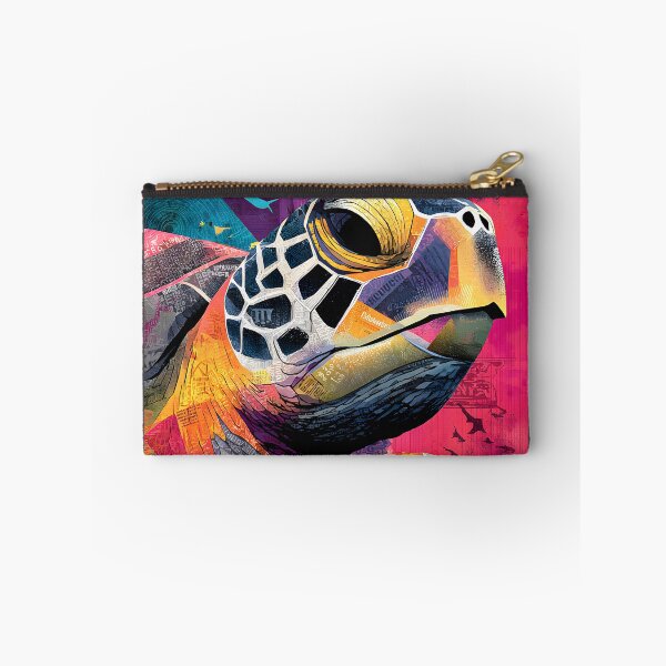 Item preview, Mosaic Sea Turtle - Vibrant Wildlife Portrait with Abstract Marine Elements designed and sold by OlfactoART Studio.