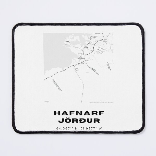 Item preview, Hafnarfjörður Iceland Map | Minimalist Black & White City Poster designed and sold by RM-Journey.
