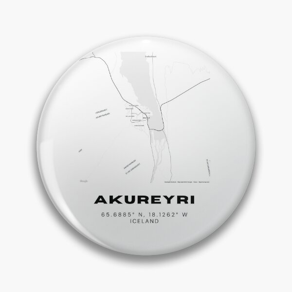 Item preview, Akureyri Iceland Map | Minimalist Black & White City Poster designed and sold by RM-Journey.