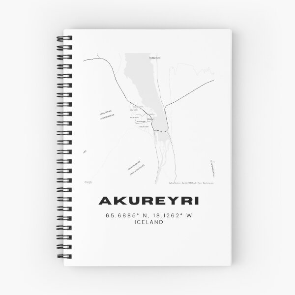 Item preview, Akureyri Iceland Map | Minimalist Black & White City Poster designed and sold by RM-Journey.