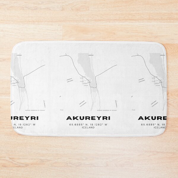 Item preview, Akureyri Iceland Map | Minimalist Black & White City Poster designed and sold by RM-Journey.