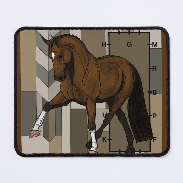 Item preview, Half Pass Dressage Horse on Tan Abstract Background designed and sold by DappledMoon.