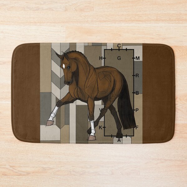 Item preview, Half Pass Dressage Horse on Tan Abstract Background designed and sold by DappledMoon.
