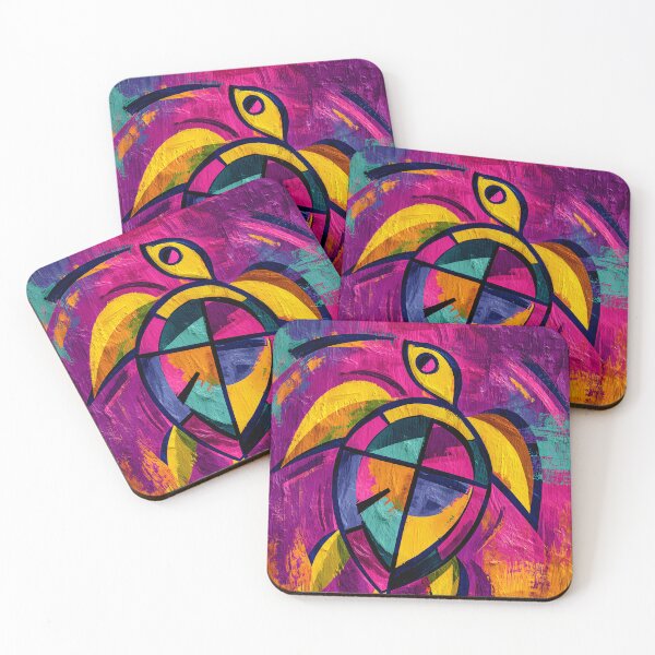 Item preview, Fierce Turtle Strike - Stylized Geometric Design with Energetic Brush Strokes designed and sold by OlfactoART Studio.