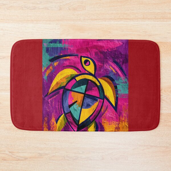 Item preview, Fierce Turtle Strike - Stylized Geometric Design with Energetic Brush Strokes designed and sold by OlfactoART Studio.