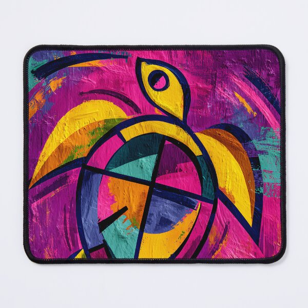 Item preview, Fierce Turtle Strike - Stylized Geometric Design with Energetic Brush Strokes designed and sold by OlfactoART Studio.