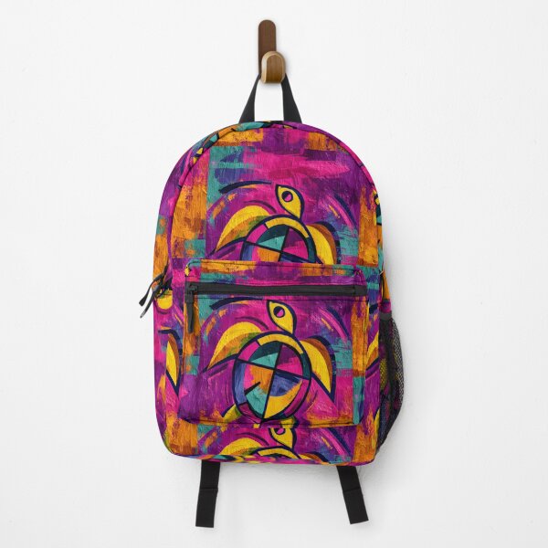 Item preview, Fierce Turtle Strike - Stylized Geometric Design with Energetic Brush Strokes designed and sold by OlfactoART Studio.