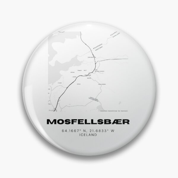 Artikelvorschau, Mosfellsbær Island Karte | Minimalistisches Schwarz-Weiß-Stadtposter entworfen und verkauft von RM-Journey.