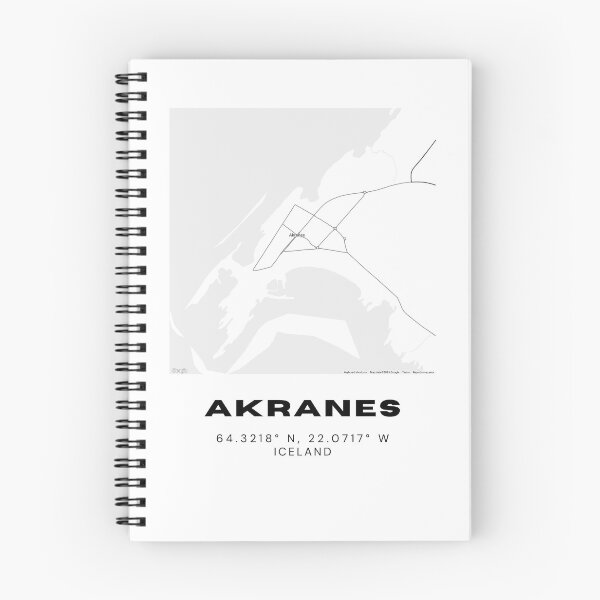 Item preview, Akranes Iceland Map | Minimalist Black & White City Poster designed and sold by RM-Journey.