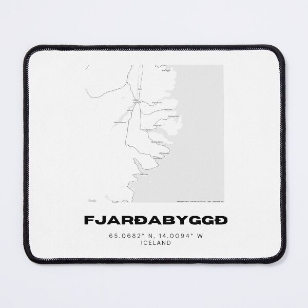 Item preview, Fjarðabyggð Iceland Map | Minimalist Black & White City Poster designed and sold by RM-Journey.