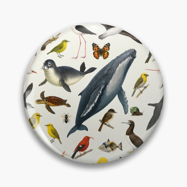 Item preview, Animals of Hawaii Retro Illustration Wildlife Chart designed and sold by kakarikihill.