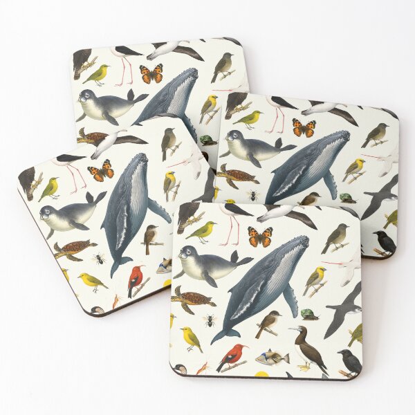 Item preview, Animals of Hawaii Retro Illustration Wildlife Chart designed and sold by kakarikihill.