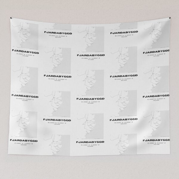 Item preview, Fjarðabyggð Iceland Map | Minimalist Black & White City Poster designed and sold by RM-Journey.